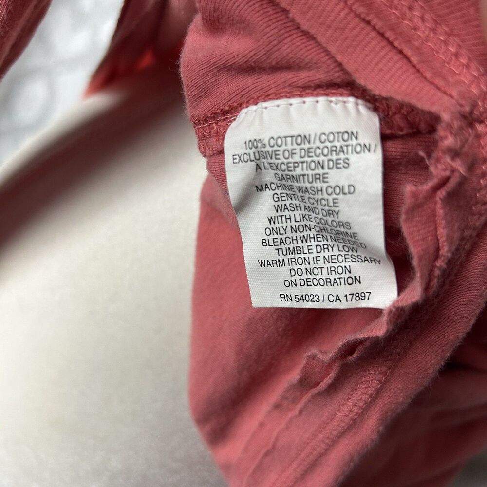 Y2K 2000s Old Navy Baby Doll Long Sleeve Top Coral Pink Medium Women's Blouse - Picture 8 of 8